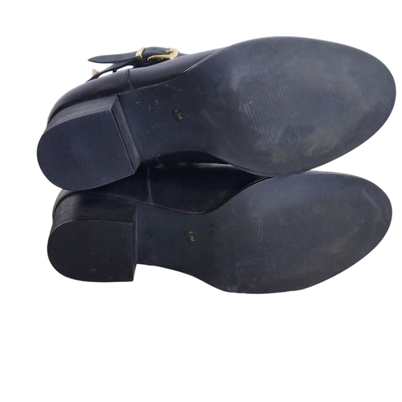 Matisse Biker Black Buttery Soft Leather Spike Studded and Buckle Ankle Boots - Picture 12 of 15